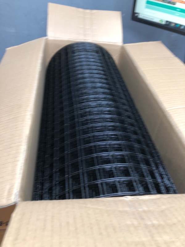 Photo 2 of 24'' x100' 1inch Hardware Cloth16 Gauge Black Vinyl Coated Welded Fence Mesh for Home and Garden Fence and Home Improvement Project (24'' x 100') 24inchx100ft