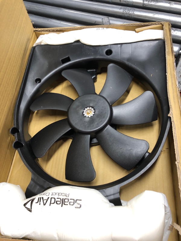 Photo 2 of TYC 610850 Condenser Cooling Fan Assembly Compatible with 2005-2010 Honda Odyssey, Black