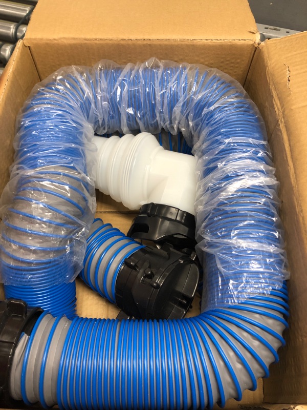 Photo 2 of 15FT Thicken RV Sewer Hose, EXTREME Heavy Duty TPE Material for Abrasion Resistance and Crush Protection, Camper Sewer Hose Kit with Pre-Attached Bayonet Fittings and Wrench