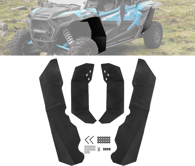 Photo 1 of A & UTV PRO Splash Mud Flaps, Fender Flares Extensions Mud Guards, Front & Rear for Polaris RZR XP/4 1000 Turbo 2014-2023 Accessories, 4PCS
