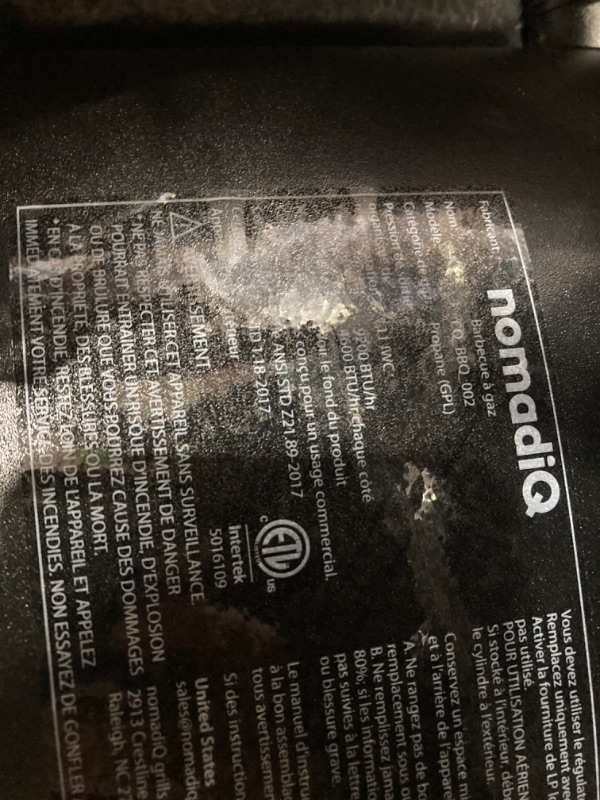 Photo 1 of NOMADIQ Portable Propane Gas Grill | Small, Mini, Lightweight Tabletop BBQ | Perfect for Camping, Tailgating, Outdoor Cooking, RV, Boats, Travel (Grill + Sleeve)