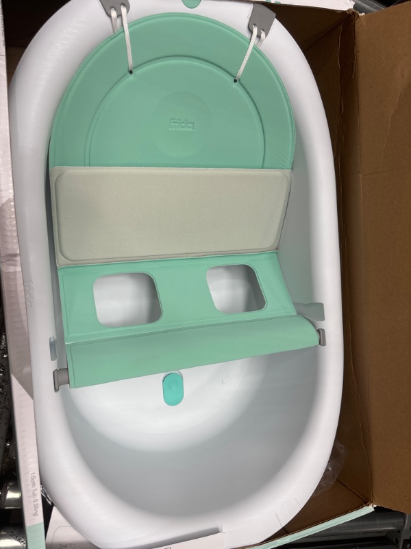 Photo 2 of 4-in-1 Grow-with-Me Bath Tub by Frida Baby Transforms Infant Bathtub to Toddler Bath Seat with Backrest for Assisted Sitting in Tub