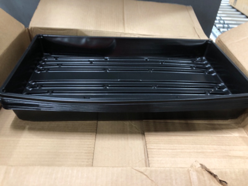 Photo 1 of 10 Plant Growing Trays (No Drain Holes) - 20" x 10" - Perfect Garden Seed Starter Grow Trays: for Seedlings, Indoor Gardening, Growing Microgreens, Wheatgrass & More - Soil or Hydroponic