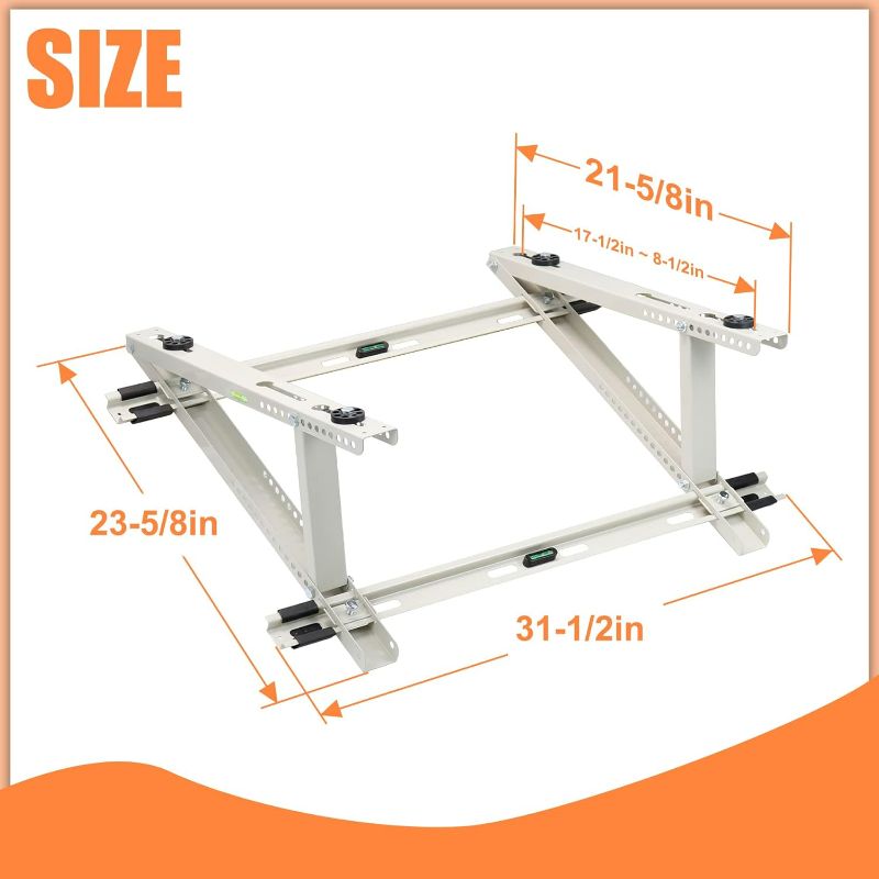 Photo 4 of (NON-REFUNDABLE) Air Conditioner Rooftop Mount Mini Split Bracket, Adjustable Rooftop Mounting 