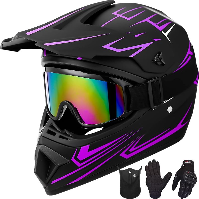 Photo 1 of ***MISSING CLIPS*** Youth Kids Motocross Helmet Full Face Motorcycle Dirt Bike Off-Road Mountain Bike BMX MX ATV Helmet 