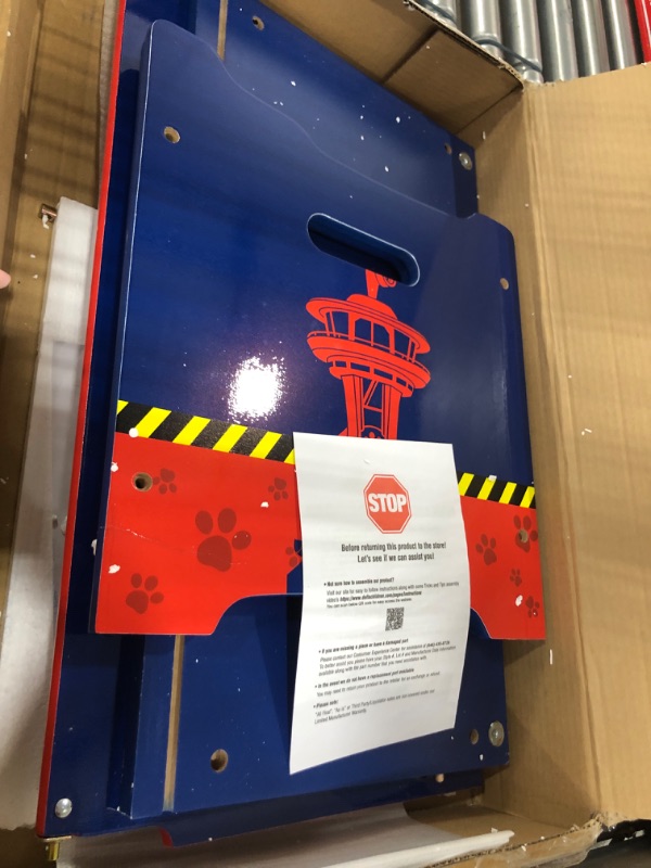 Photo 2 of ***USED - SCRATCHED - LIKELY MISSING PARTS - UNABLE TO VERIFY FUNCTIONALITY***
Delta Children Deluxe Toy Box, PAW Patrol, 23.5”W x 14.25”D x 20.5”H