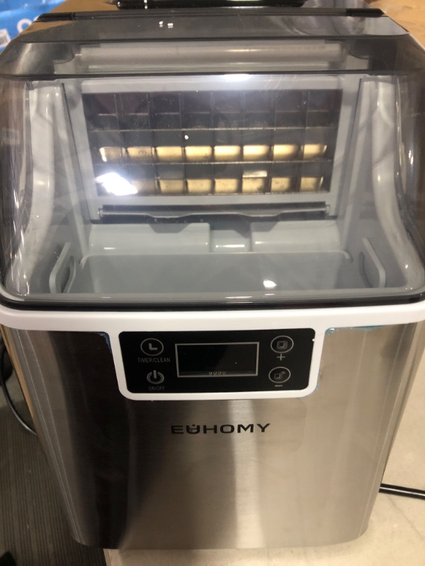 Photo 2 of (fan does not work)(sold for parts)Euhomy Ice Maker Machine Countertop, 2 Ways to Add Water,45Lbs/Day 24 Pcs Ready in 13 Mins