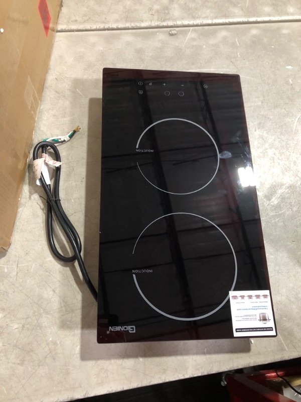 Photo 2 of ***USED - LIKELY MISSING PARTS - UNABLE TO VERIFY FUNCTIONALITY***
Induction Cooktop 2 Burners Electric Cooktop 12'' Built in Double Electric Stove Top Countertop Cooker with Hard Wire, 220V~240V 3500W, GITS352G3 12 inch