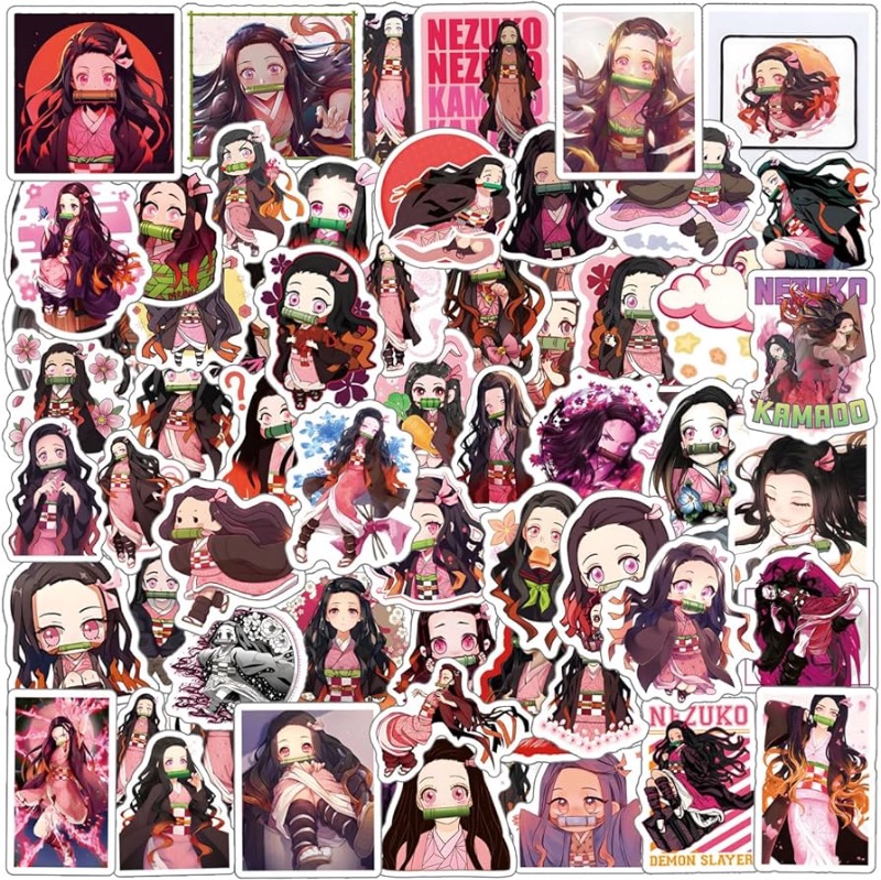 Photo 1 of ***BUNDLE***NO RETURNS***(2 packs)  64 pieces Kamado Nezuko Stickers