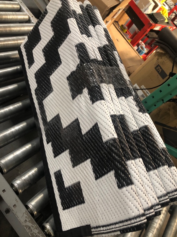 Photo 1 of  Outdoor Reversible Rugs for Patio White/Black