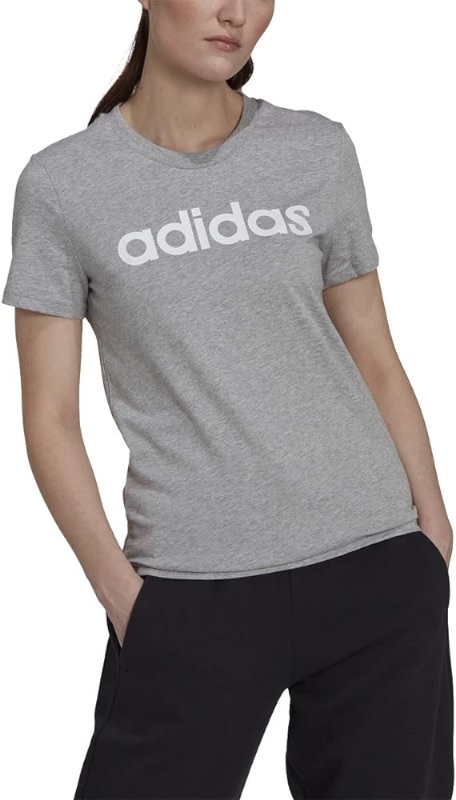 Photo 1 of **PINK**adidas Women's Loungewear Essentials Slim Logo Tee