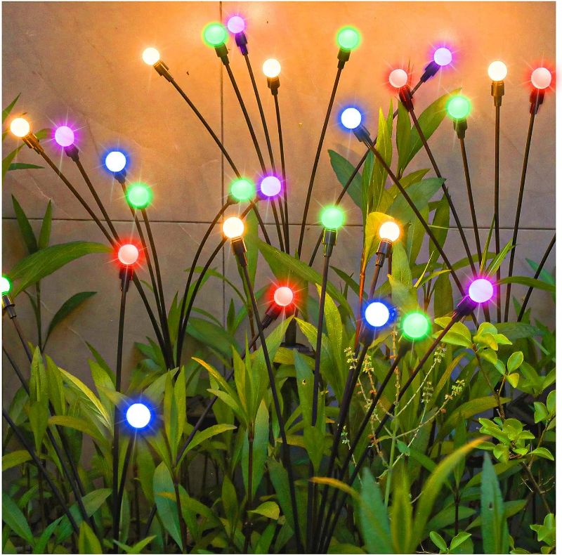 Photo 1 of (READ FULL POST) TONULAX Solar Garden Lights, Starburst Swaying Light - Swaying When Wind Blows, Solar Lights Outdoor Decorative, Color Changing RGB Light for Yard Patio Pathway Decoration(2 Pack)
