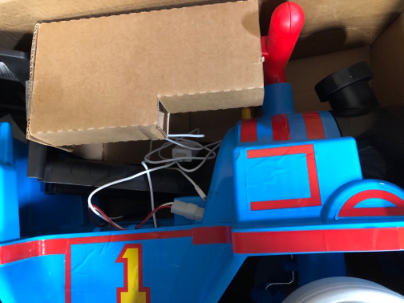 Photo 2 of ***USED - MISSING PARTS - SEE COMMENTS***
Power Wheels Thomas & Friends battery-powered ride-on train with track for indoor play, toddler toys, for ages 1-3 years PW Thomas on track ride on