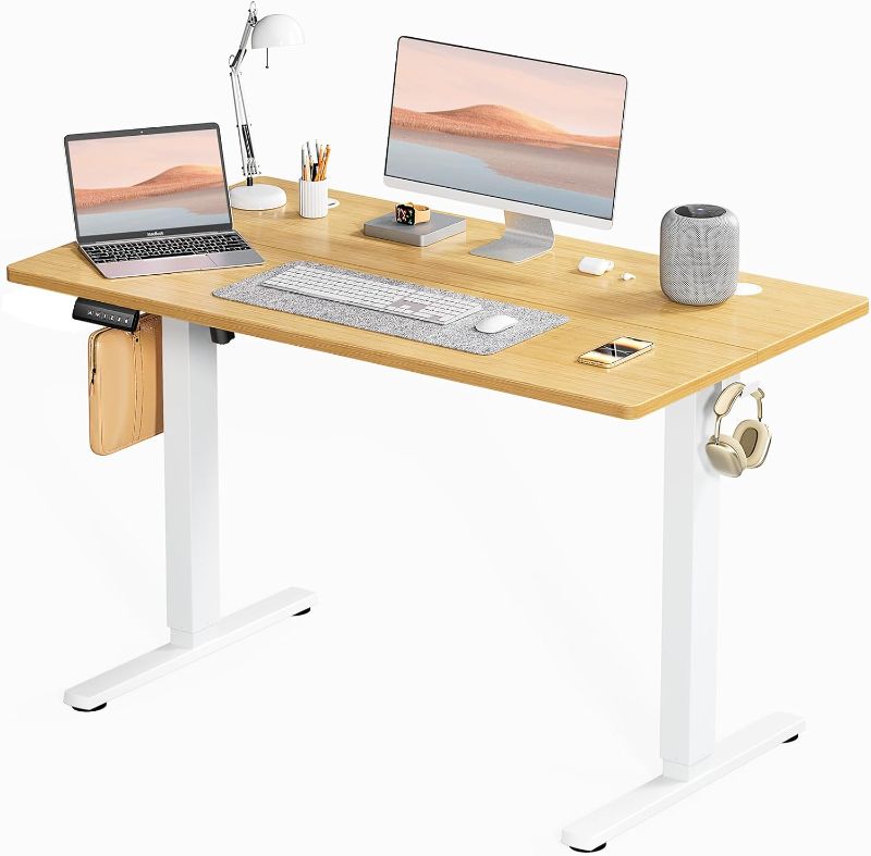 Photo 1 of (similar to stock photo)
Standing Desk, Adjustable Height Electric Sit Stand Up Down Computer Table, 48x24 Inch Ergonomic Rising Desks for Work Office Home,