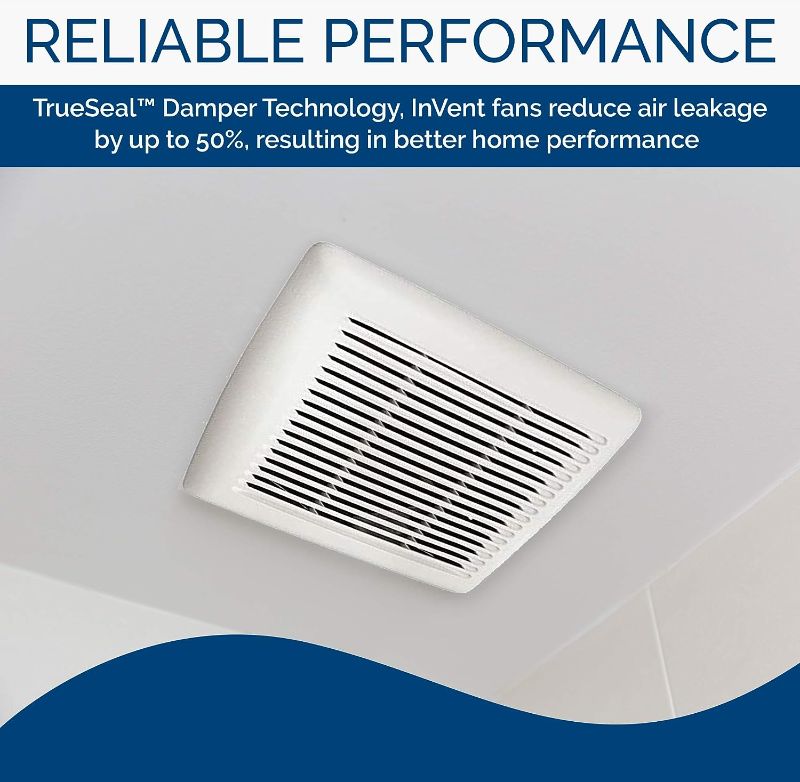 Photo 1 of Broan-NuTone AE110 Invent Flex ENERGY STAR Qualified Single-Speed Ventilation Fan, 110 CFM 1.0 Sones, White