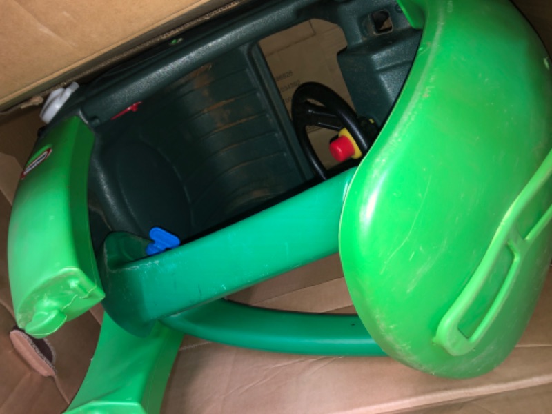 Photo 2 of (DAMAGE NO RETURNS) 
GREEN LITTLE TIKES COZY COUPE
