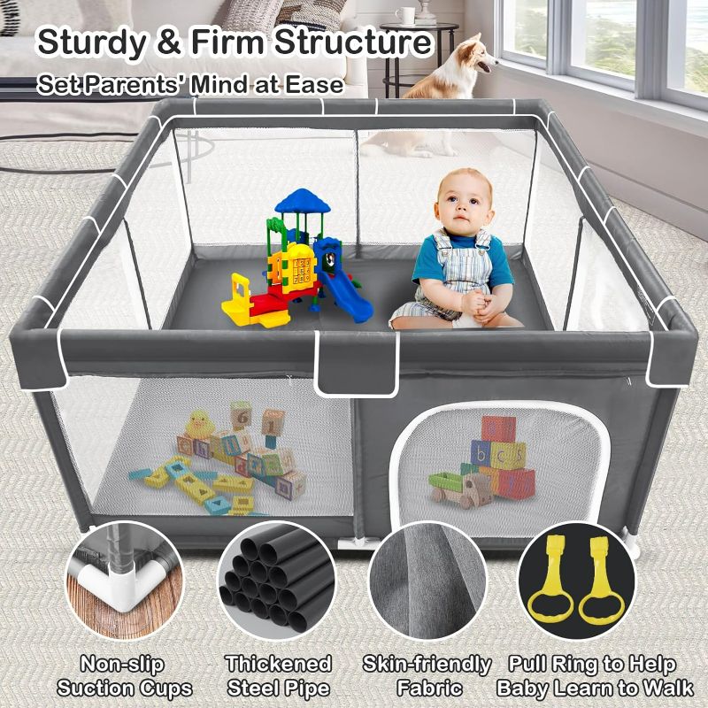 Photo 4 of (READ FULL POST) Grobeybees Playpen for Babies and Toddlers, Small Baby Playpen, 36"x36" Playpen, Baby Playard