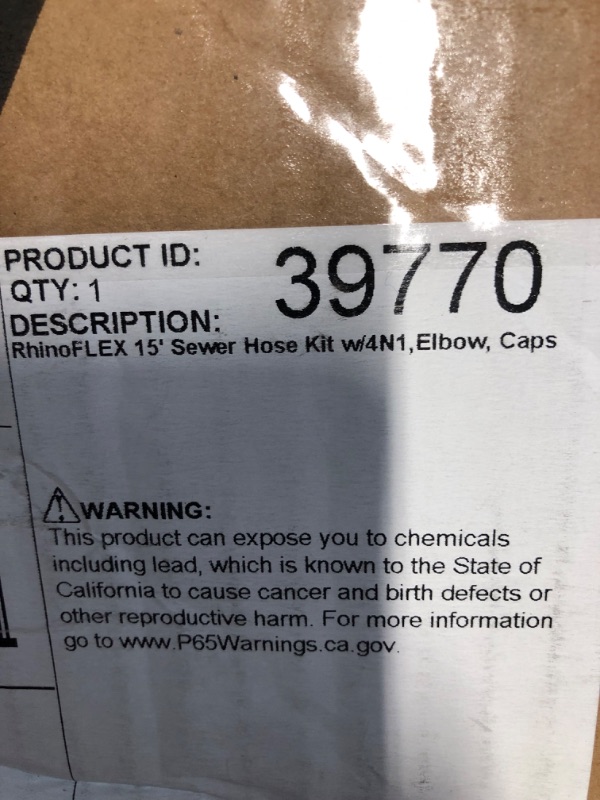 Photo 5 of Camco RhinoFLEX RV Sewer Hose Kit with Swivel Transparent Elbow and 4-in-1 Dump Station Fitting, Brown, 15 Feet (39770) 15ft Sewer Hose Kit Frustration-Free Packaging