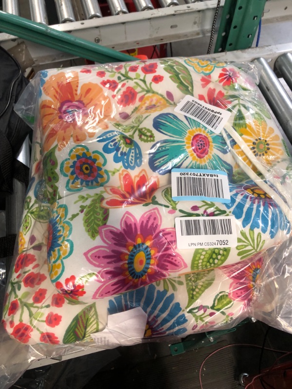 Photo 1 of **CHAIR PADS ONLY** Pillow Perfect Outdoor/Indoor Gregoire Prima Reversible Chair Pads, 15.5" x 14.5", Blue, 2 Pack & Outdoor/Indoor 