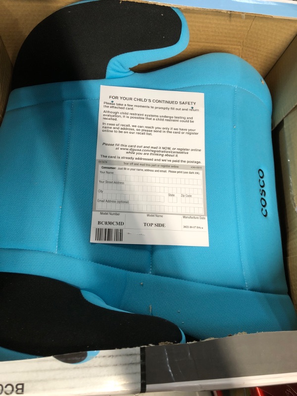 Photo 2 of Cosco Topside Backless Booster Car Seat, Turquoise