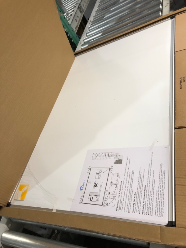 Photo 2 of XBoard Magnetic Dry Erase Board/Whiteboard, 36 X 24 Inches, Double Sided White Board,1 Dry Eraser & 3 Dry Erase Markers & 4 Push Pin Magnets 36" x 24"