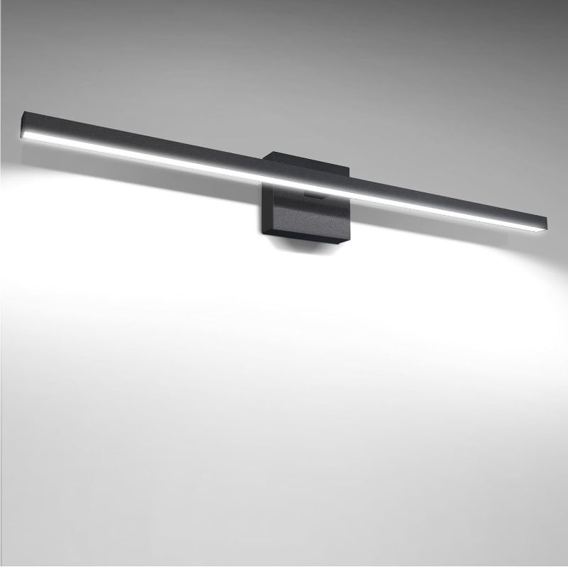 Photo 1 of **MISSING HARDWARE**
VOLISUN Modern Bathroom Vanity Light 31.5 inch, 18W Dimmable 5CCT Led Bathroom Light Fixture Black 31.5inch