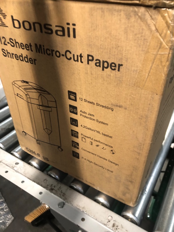 Photo 1 of Bonsaii 8 Sheet High Security Micro Cut Paper Shredder with 4 Gallon Pullout Basket