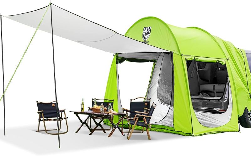 Photo 1 of (important) (see clerk notes) Universal SUV Camping Tent with Large Awning, Waterproof Car Tent