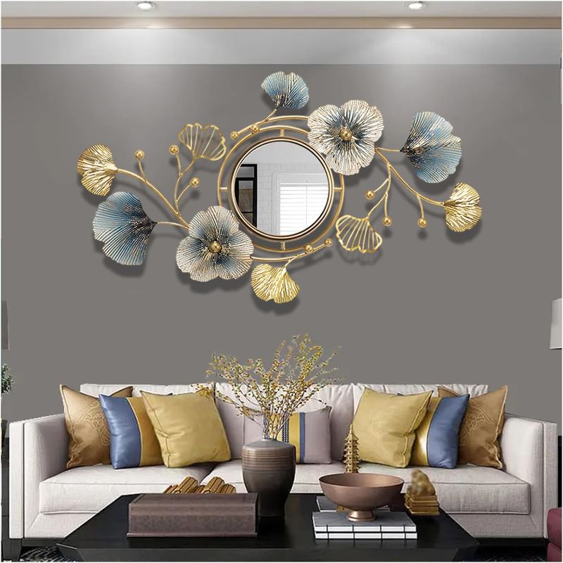 Photo 1 of ***DAMAGED - SCRATCHED - BENT***
Hoernflk Metal Decorative Wall Mirrors for Living Room,Large Metal Wall Mirrors 