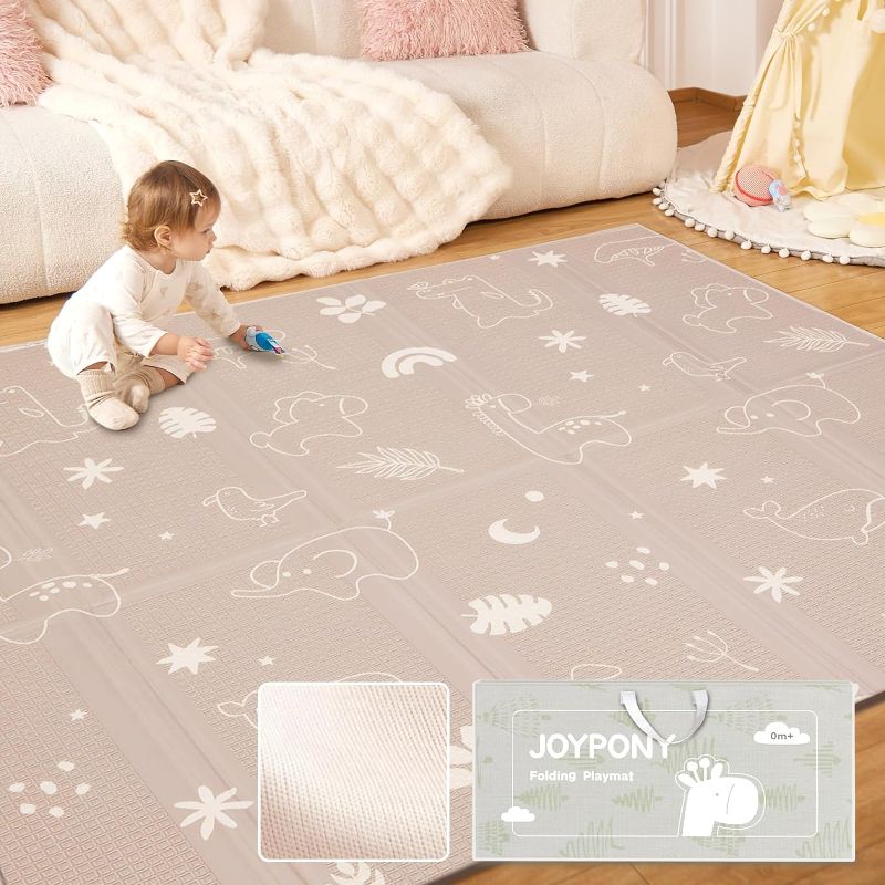 Photo 1 of Baby Play Mat 79" X 71" X 0.6", Fabric Version Extra Large Thick Reversible Foldable Play Mats for Babies