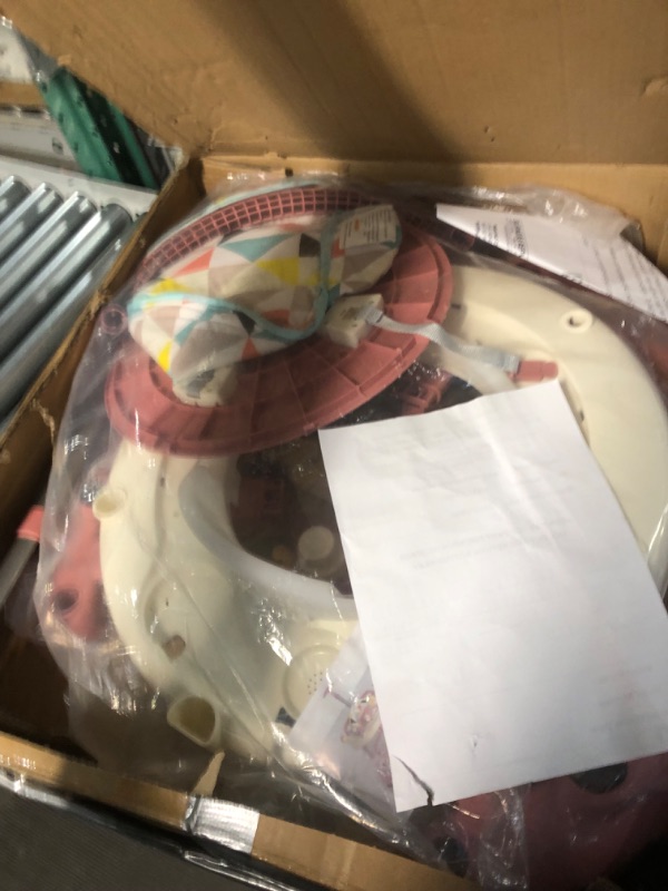 Photo 3 of ***USED - LIKELY MISSING PARTS - UNABLE TO VERIFY FUNCTIONALITY***
HXG 4 in 1 Baby Walker, Baby Walker with Wheels & 4 Heights Adjustable, Foldable Baby Walker Include Musical Toy Tray and PVC Pedals, Baby Walkers for Babies 6-18 Months Pink