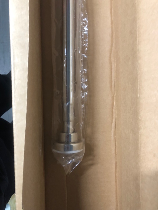 Photo 1 of Shower Curtain Rod Silver, 44-75 Inch Tension No Drill Spring Rust-Resistance Adjustable Curtain Ro