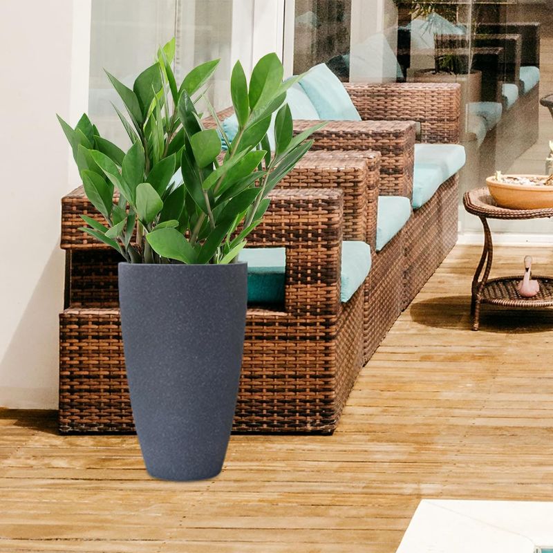 Photo 1 of Plant Pots 2 Pack - Modern Indoor/Outdoor Planters for Home Decor 