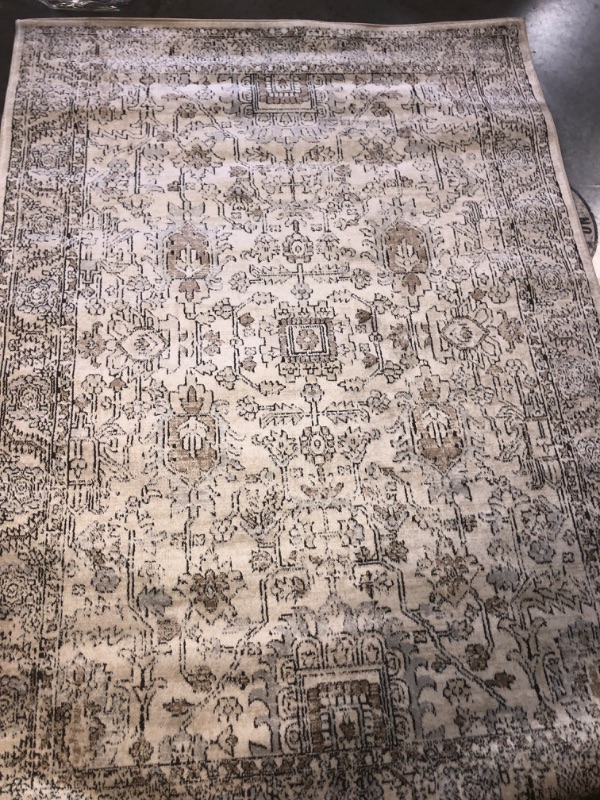 Photo 3 of (READ FULL POST) Loloi II Teagan Collection TEA-03 Ivory / Sand 5'-3" x 7'-6", .25" Thick, Area Rug, Soft, Durable, Neutral, Woven, Low Pile, Non-Shedding, Easy Clean, Living Room Rug
