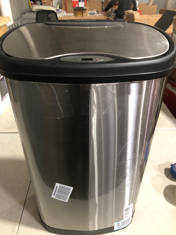 Photo 3 of (touchless sensor not functional) Ninestars DZT-50-13 Automatic Touchless Motion Sensor Oval Trash Can 