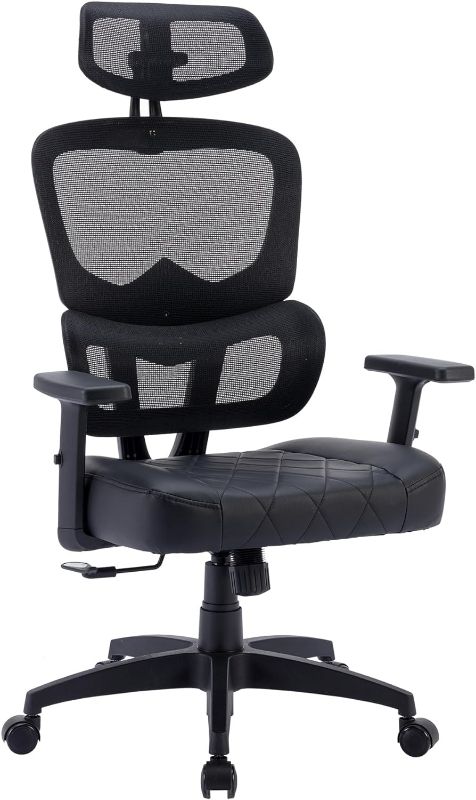 Photo 1 of (important)(see clerk notes) VECELO Office Chair, Headrest, Desk Chair, High Back, Executive Chair