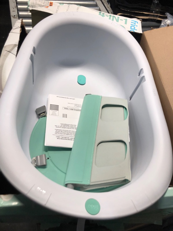 Photo 3 of 4-in-1 Grow-with-Me Bath Tub by Frida Baby Transforms Infant Bathtub to Toddler Bath Seat with Backrest for Assisted Sitting in Tub