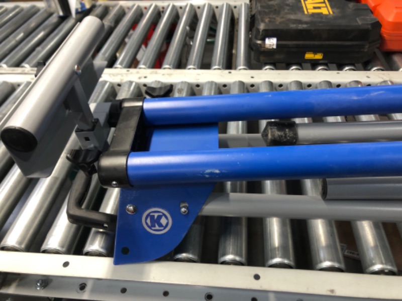 Photo 1 of ***DAMAGED - ONE OF THE FEET IS BROKEN - WHEEL IS WOBBLY - SEE PICTURES - NO PACKAGING***
Kobalt Steel Adjustable Rolling Miter Saw Stand