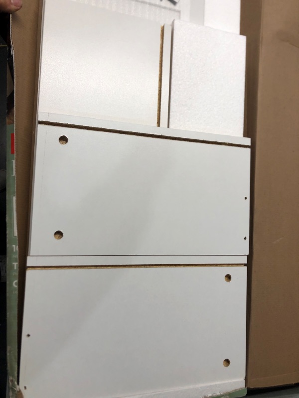 Photo 3 of (MISSING HARDWARE) ClosetMaid BrightWood 25-in x 10-in x 13-in White Drawer Unit
