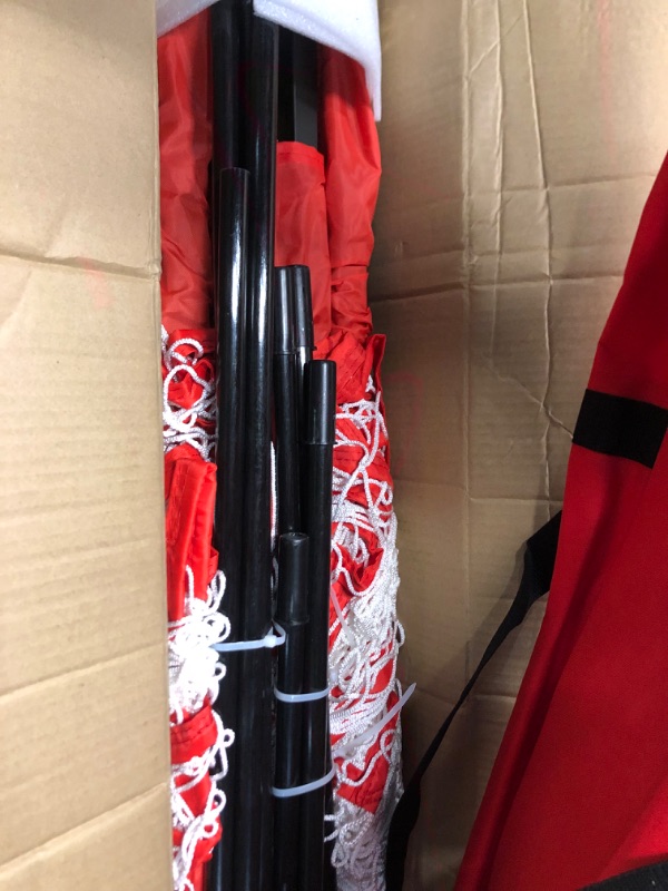 Photo 1 of PowerNet Soccer Goal | Portable Net Collapsible Metal Base | Quick Setup Ultra Portable | Full Size Framed Soccer Goal | 1 Goal + 1 Carry Bag 18.5X6.5 FT