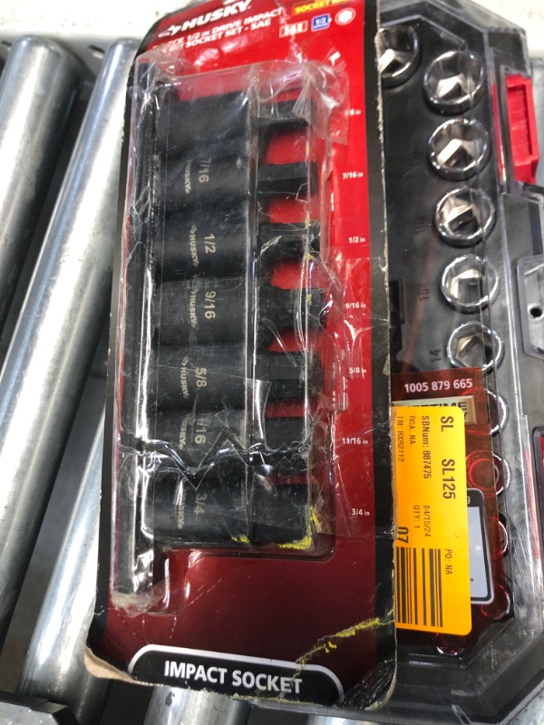 Photo 1 of 1/2 in. Drive Hex Bit Impact Socket Set SAE (7-Piece)