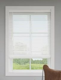 Photo 3 of **MISSING HARDWARE**
LEVOLOR Trim+Go 2" Slat Width 59" x 64" Cordless White Faux Wood Room Darkening Full-view Standard Horizontal Blinds - Each