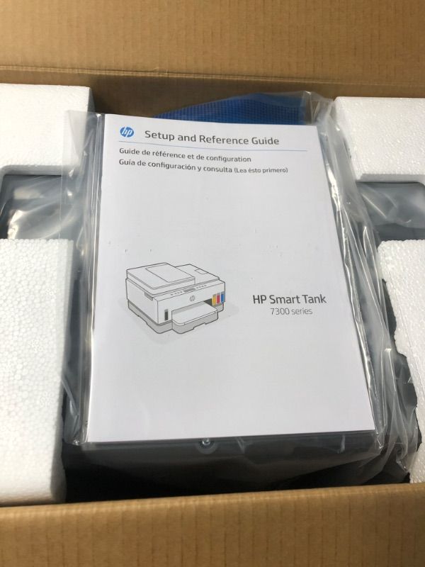 Photo 1 of HP Smart -Tank 7301 Wireless All-in-One Cartridge-free Ink Printer, up to 2 years of ink included, mobile print, scan, copy, automatic document feeder (28B70A)