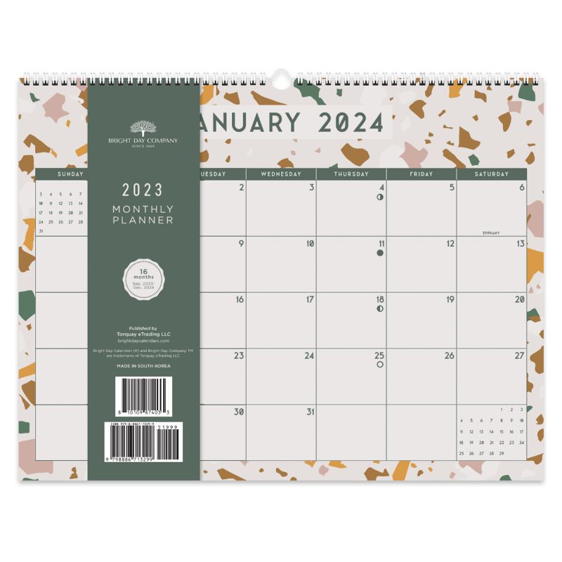 Photo 1 of 2023-2024 Academic Speckles Spiral Weekly Calendar by Bright Day, 15" x 11.5"