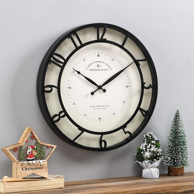 Photo 1 of FirsTime & Co.® Kensington Wall Clock & Avery Whisper Wall Clock, American Crafted, Oil Rubbed Bronze, 20 x 2 x 20, Oil Rubbed Bronze Clock + Wall Clock, 20 x 2 x 20