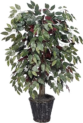 Photo 1 of (see all images) Kazeila Artificial Ficus Tree 4FT Tall Faux Silk Plant 