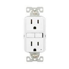 Photo 1 of Eaton 15-Amp 125-volt GFCI Residential Decorator Outlet, White
