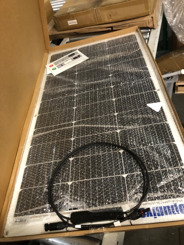 Photo 3 of 100W 12V Flexible Solar Panel 9BB Monocrystalline Cell 12 Volt Semi-Flexible for Marine RV Trailer Boat Cabin Van Car Uneven Surfaces 12V Battery Charge 100W Flexible