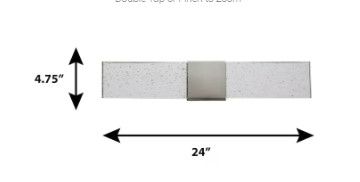 Photo 3 of (NON-REFUNDABLE) Origin 21 Waldorf 24-in 1-Light Brushed Nickel LED Modern/Contemporary Vanity Light Bar