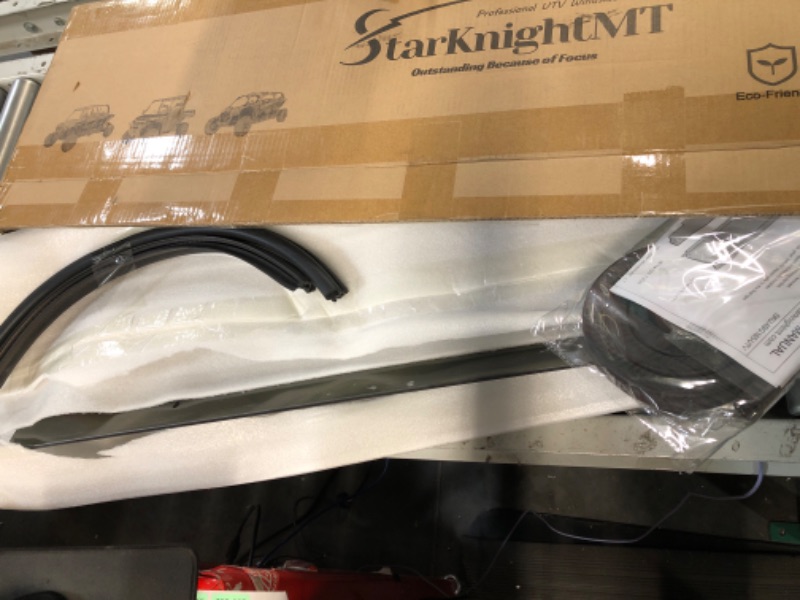 Photo 2 of StarknightMT X3 Rear Windshield, X3 Back Window Windscreen Compatible with 2017-2024 Can Am Maverick X3& X3 Max (Except for XMR Models) Heavy Duty Scratch-Resistant Tinted